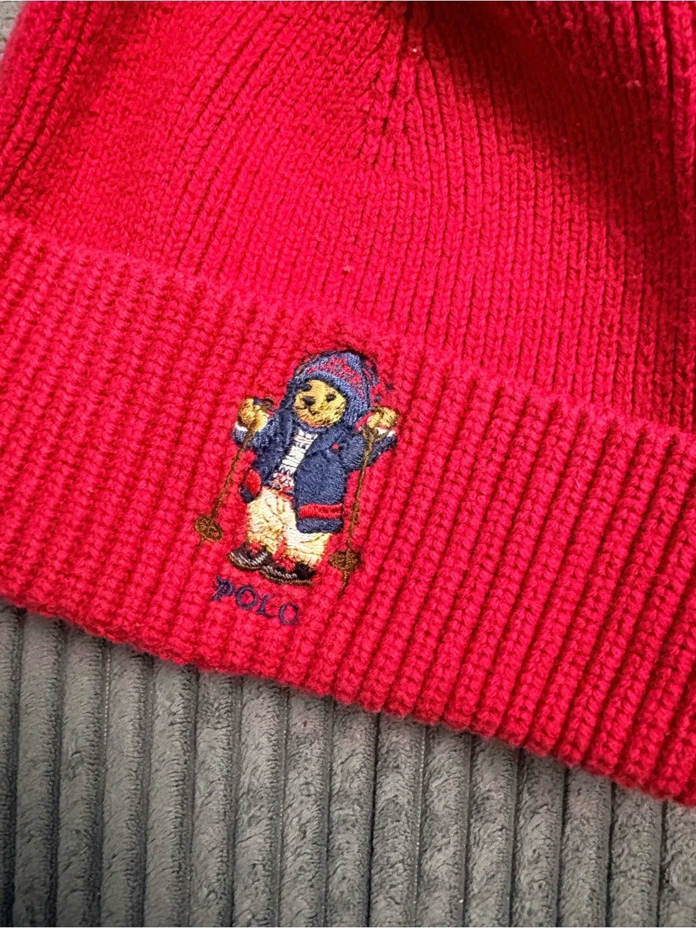 Polo by Ralph Lauren Mens Beanies - Gray, Navy & Red
